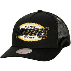 NHL Boston Bruins Mitchell & Ness Team Seal Trucker Snapback Hat