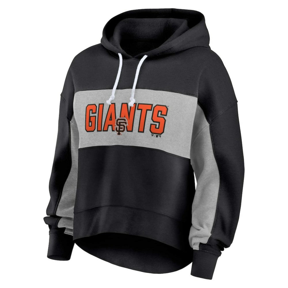 Black San Francisco Giants Profile Women's Plus Size Pullover Hoodie
