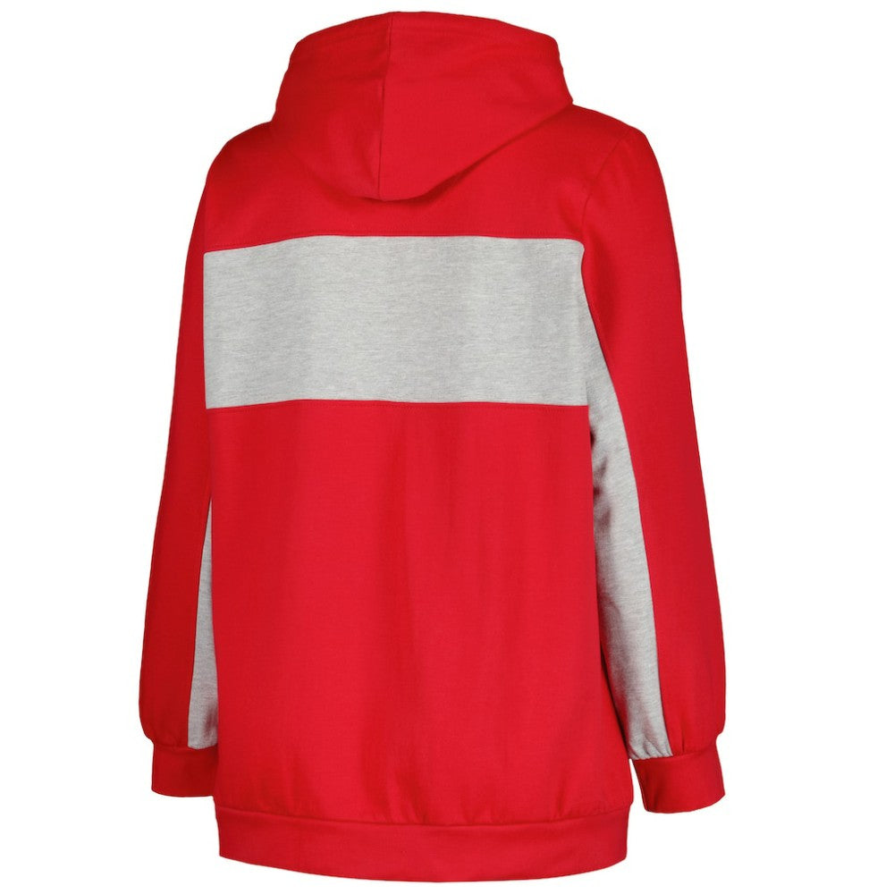Red St. Louis Cardinals Profile Women's Plus Size Pullover Hoodie