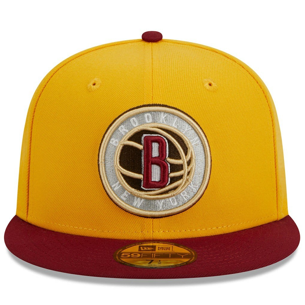 New Era Brooklyn Nets Fall Leaves 2-Tone 59FIFTY Fitted Hat