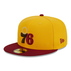 New Era Philadelphia 76ers Fall Leaves 2-Tone 59FIFTY Fitted Hat