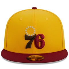 New Era Philadelphia 76ers Fall Leaves 2-Tone 59FIFTY Fitted Hat