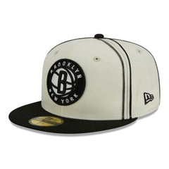 New Era Brooklyn Nets Piping 2-Tone 59FIFTY Fitted Hat
