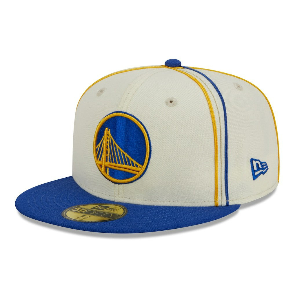 New Era Golden State Warriors Piping 2-Tone 59FIFTY Fitted Hat sale