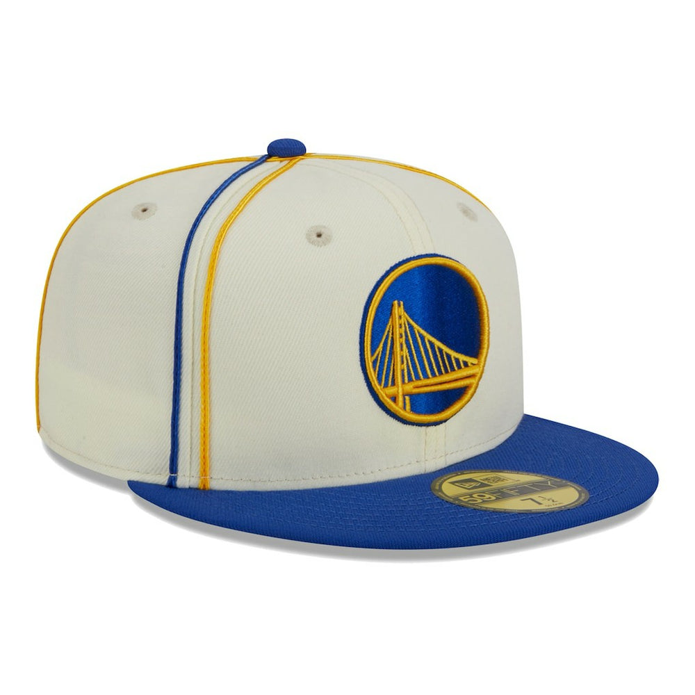 New Era Golden State Warriors Piping 2-Tone 59FIFTY Fitted Hat sale