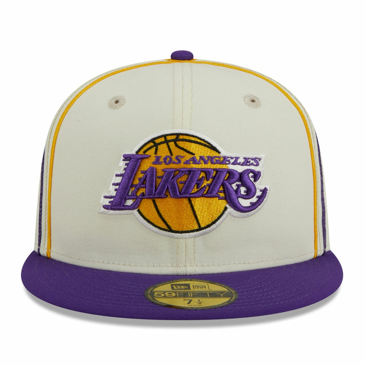 New Era Los Angeles Lakers Piping 2-Tone 59FIFTY Fitted Hat