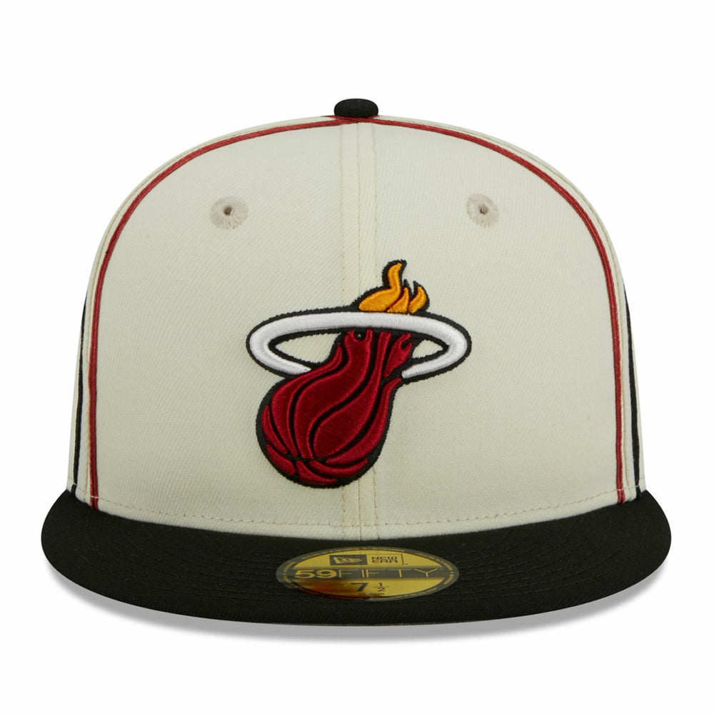New Era Miami Heat Piping 2-Tone 59FIFTY Fitted Hat