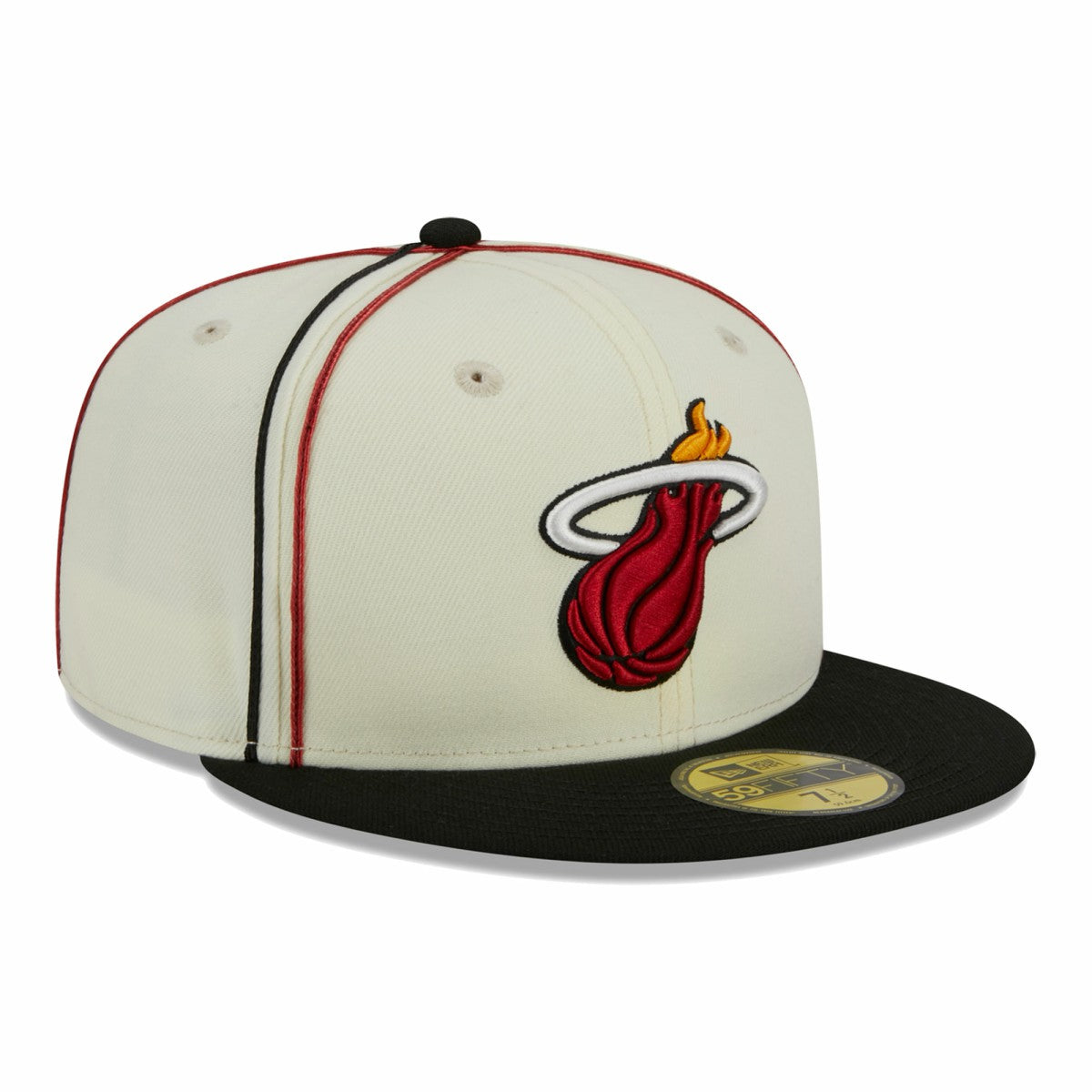 New Era Miami Heat Piping 2-Tone 59FIFTY Fitted Hat