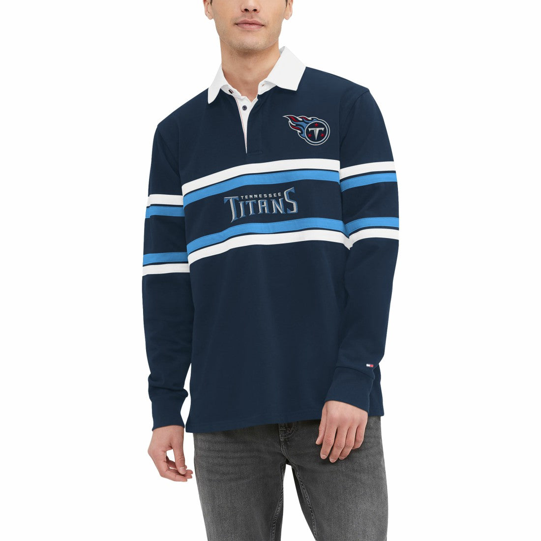 Tommy Hilfiger Cory Varsity Rugby Long Sleeve T-Shirt - Tennessee Titans T-shirts