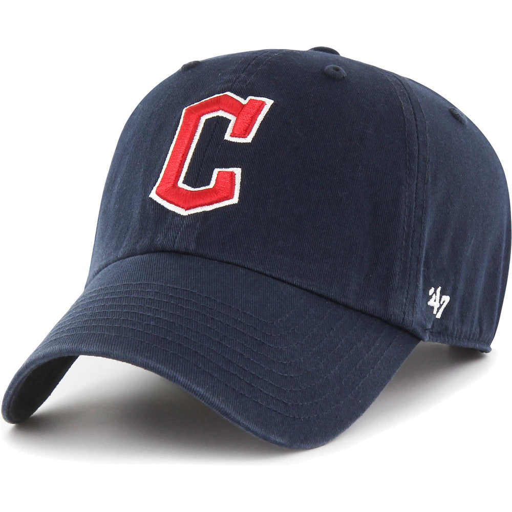 Navy Cleveland Guardians '47 Youth Clean Up Adjustable Hat