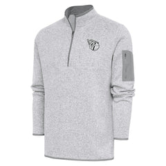 Pewter Cleveland Guardians Antigua Metallic Fortune Quarter-Zip Pullover Jacket