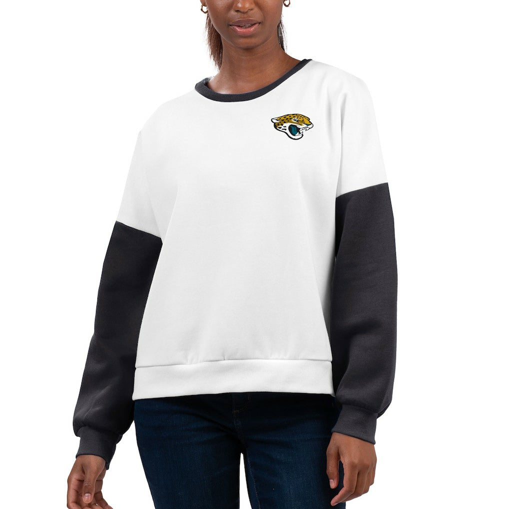 G-III 4Her by Carl Banks Women's A-Game Pullover Sweatshirt - Jacksonville Jaguars Pullover