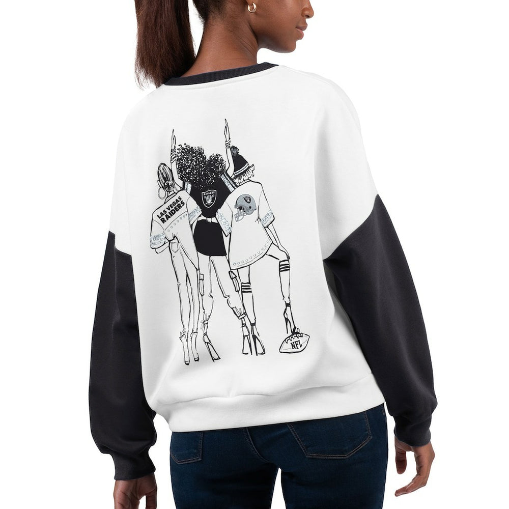 G-III 4Her by Carl Banks Women's A-Game Pullover Sweatshirt - Las Vegas Raiders Pullover