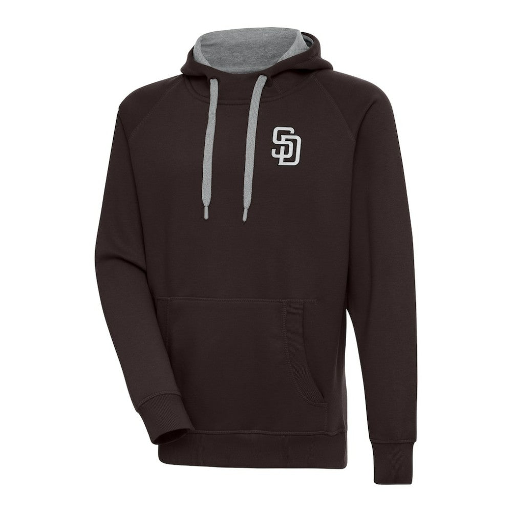 Brown San Diego Padres Antigua Metallic Victory Pullover Hoodie