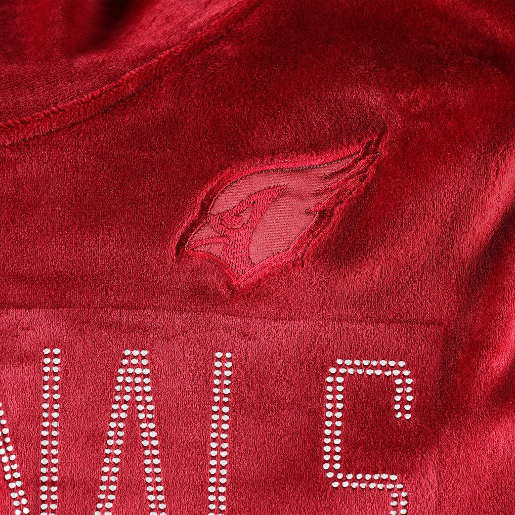 DKNY Sport Women's Deliliah Rhinestone Funnel Neck Pullover Sweatshirt - Arizona Cardinals Pullover