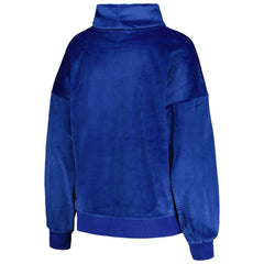 DKNY Sport Women's Deliliah Rhinestone Funnel Neck Pullover Sweatshirt - Los Angeles Rams Pullover