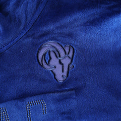 DKNY Sport Women's Deliliah Rhinestone Funnel Neck Pullover Sweatshirt - Los Angeles Rams Pullover