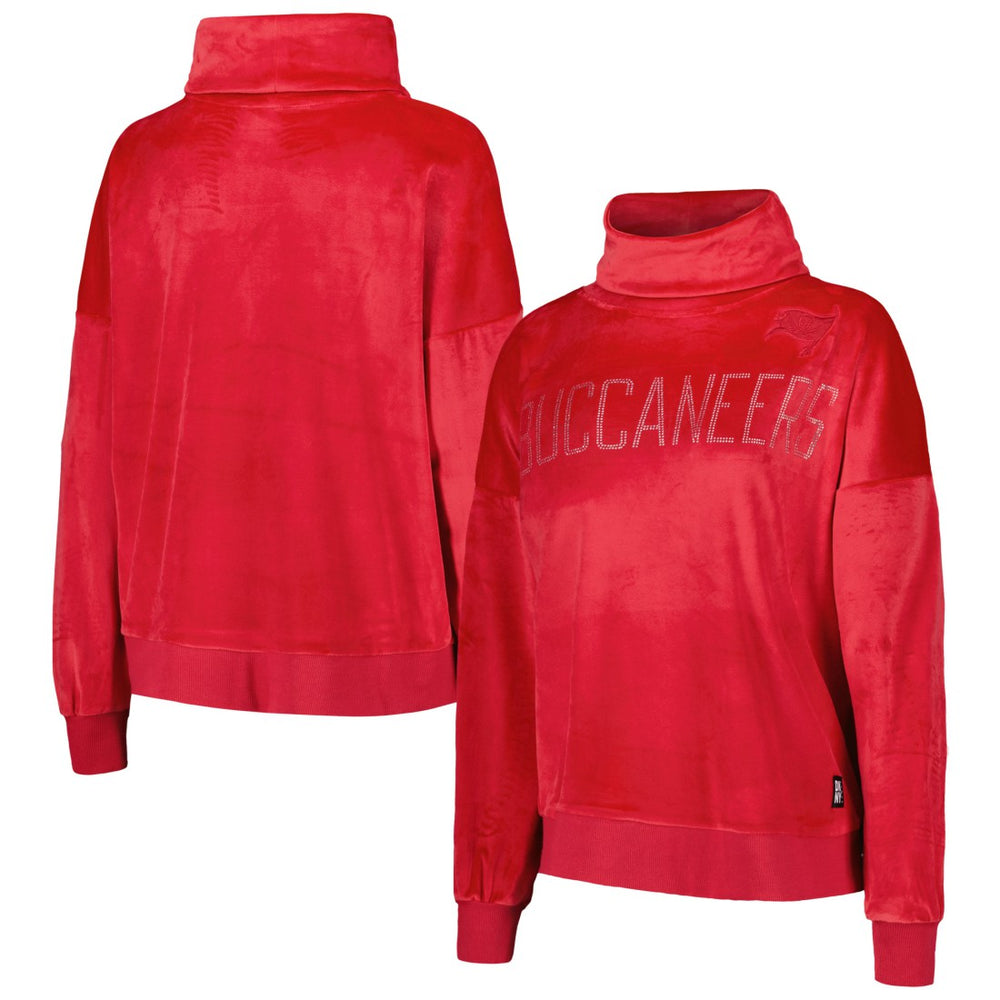 DKNY Sport Women's Deliliah Rhinestone Funnel Neck Pullover Sweatshirt - Tampa Bay Buccaneers Pullover