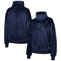 DKNY Sport Women's Deliliah Rhinestone Funnel Neck Pullover Sweatshirt - Tennessee Titans Pullover