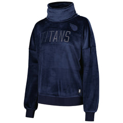DKNY Sport Women's Deliliah Rhinestone Funnel Neck Pullover Sweatshirt - Tennessee Titans Pullover