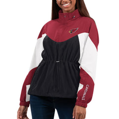 G-III 4Her by Carl Banks Women's Tie Breaker Lightweight Quarter-Zip Jacket - Arizona Cardinals Jackets