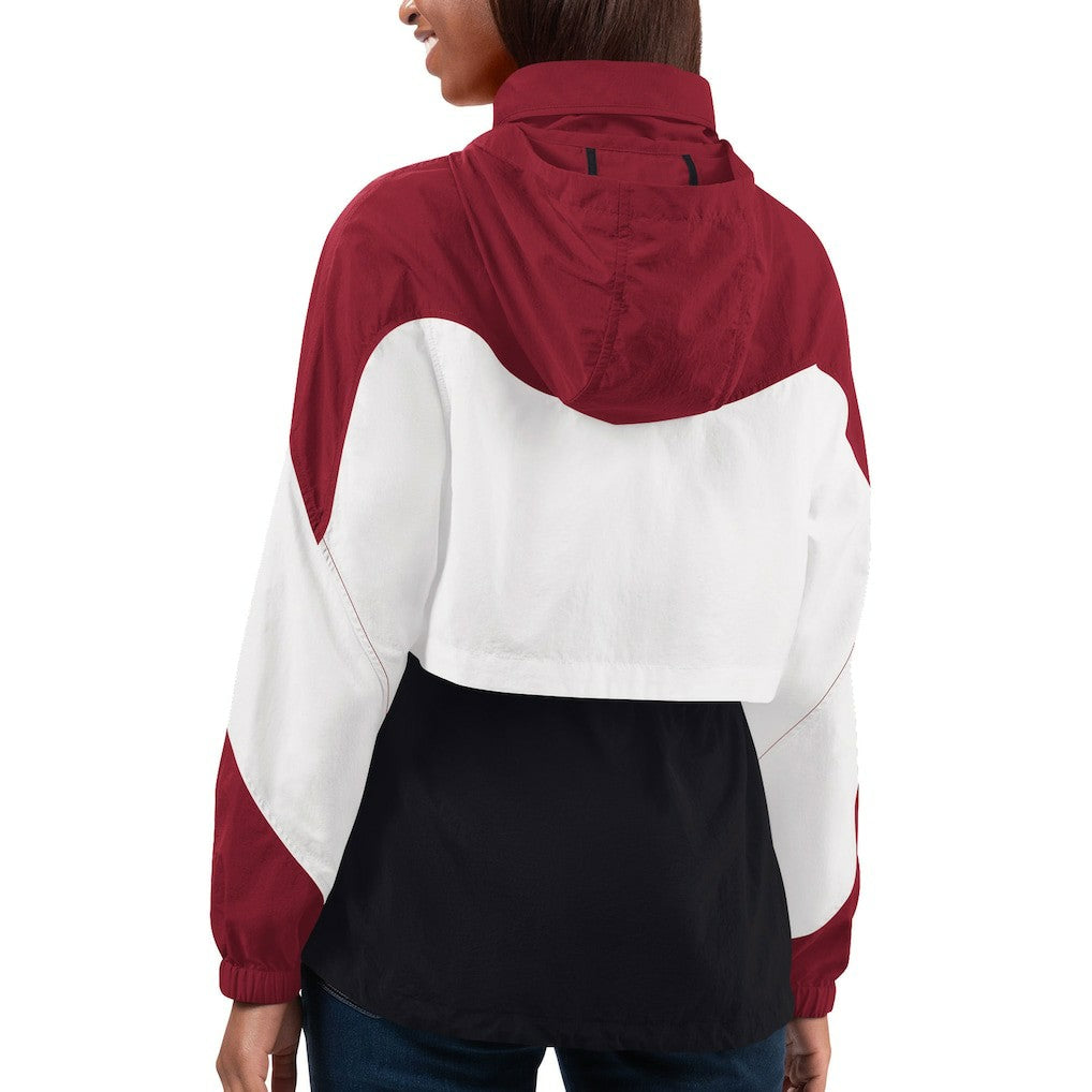 G-III 4Her by Carl Banks Women's Tie Breaker Lightweight Quarter-Zip Jacket - Arizona Cardinals Jackets