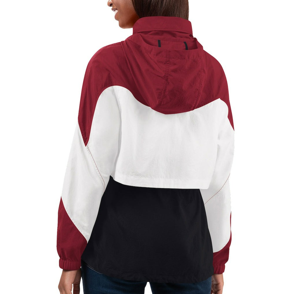G-III 4Her by Carl Banks Women's Tie Breaker Lightweight Quarter-Zip Jacket - Arizona Cardinals Jackets