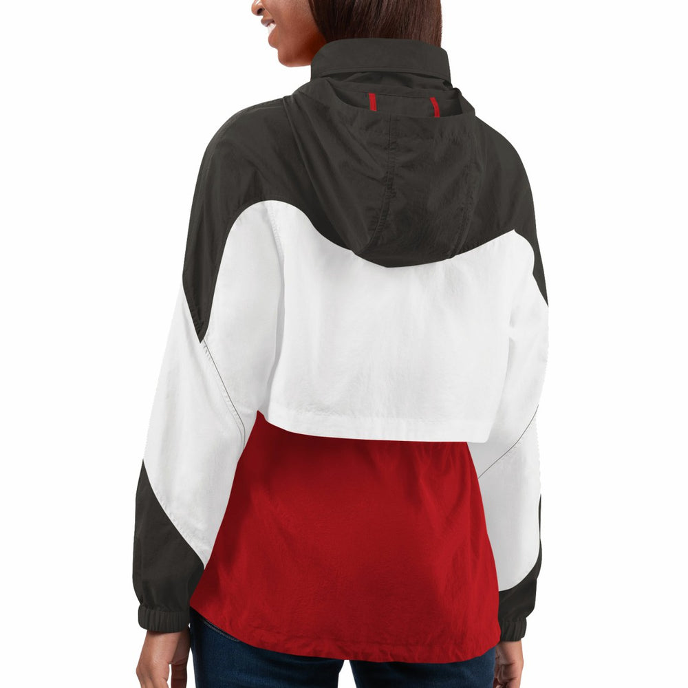 G-III 4Her by Carl Banks Women's Tie Breaker Lightweight Quarter-Zip Jacket - Tampa Bay Buccaneers Jackets