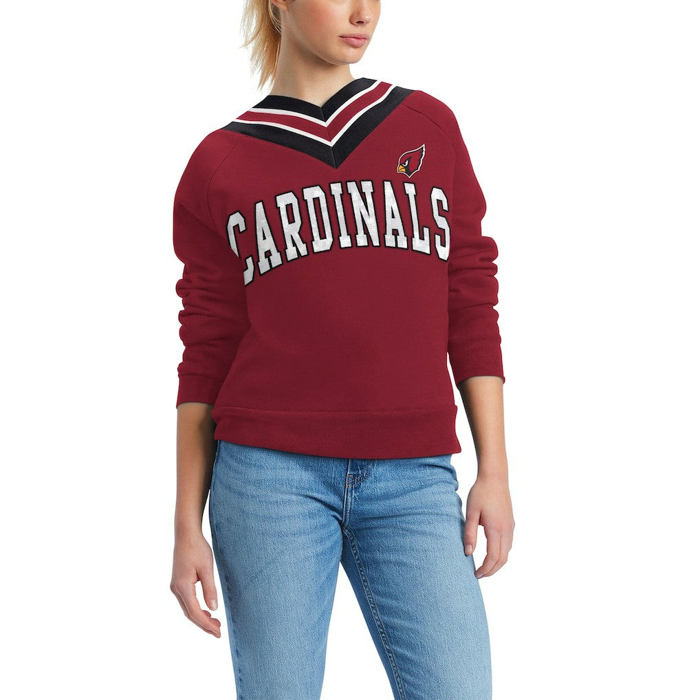 Tommy Hilfiger Women's Heidi V-Neck Pullover Sweatshirt - Arizona Cardinals Pullover