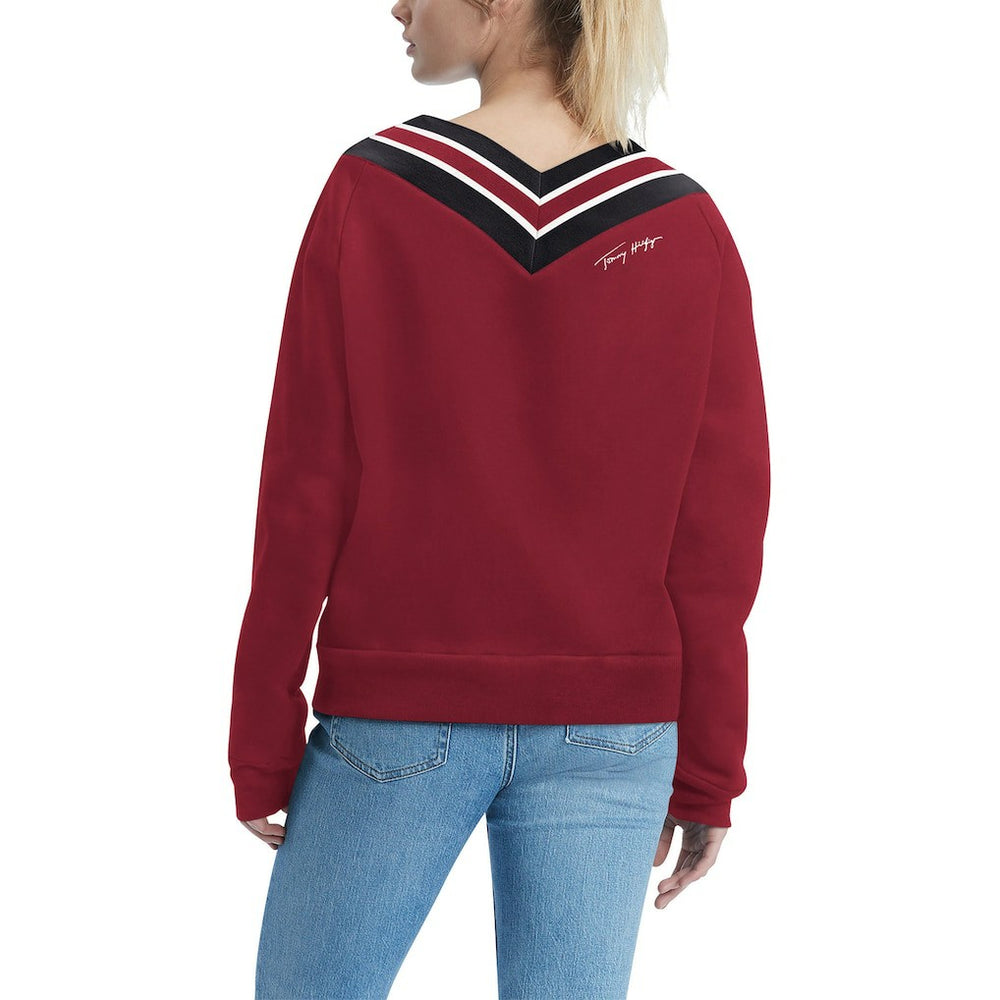 Tommy Hilfiger Women's Heidi V-Neck Pullover Sweatshirt - Arizona Cardinals Pullover