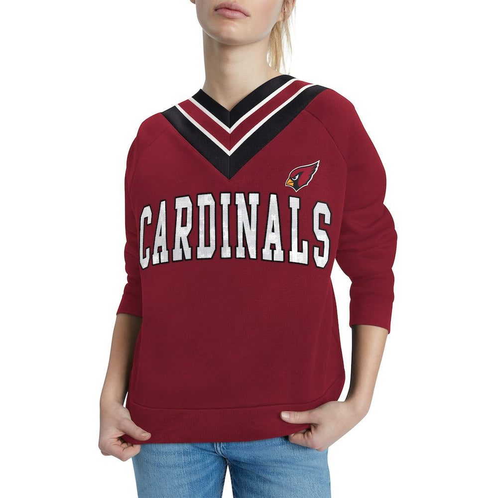 Tommy Hilfiger Women's Heidi V-Neck Pullover Sweatshirt - Arizona Cardinals Pullover