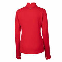 Red Cleveland Guardians Cutter & Buck Women's DryTec Traverse Stretch Quarter-Zip Pullover Top