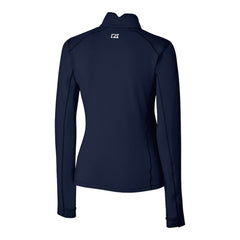 Navy Detroit Tigers Cutter & Buck Women's DryTec Traverse Stretch Quarter-Zip Pullover Top