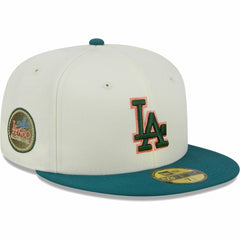 Cream Los Angeles Dodgers New Era Chrome 59FIFTY Fitted Hat