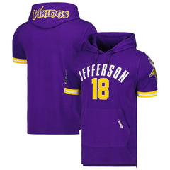 Justin Jefferson  Pro Standard Player Name & Number Hoodie T-Shirt - Minnesota Vikings Hoodies
