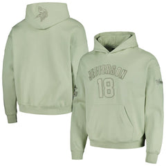 Justin Jefferson  Pro Standard Player Name & Number Pullover Hoodie - Minnesota Vikings Hoodies
