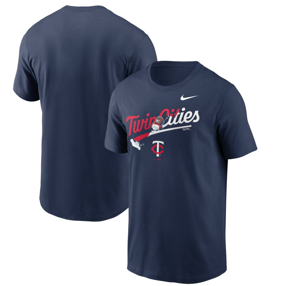 Navy Minnesota Twins Nike Twin Cities Snow Hometown T-Shirt