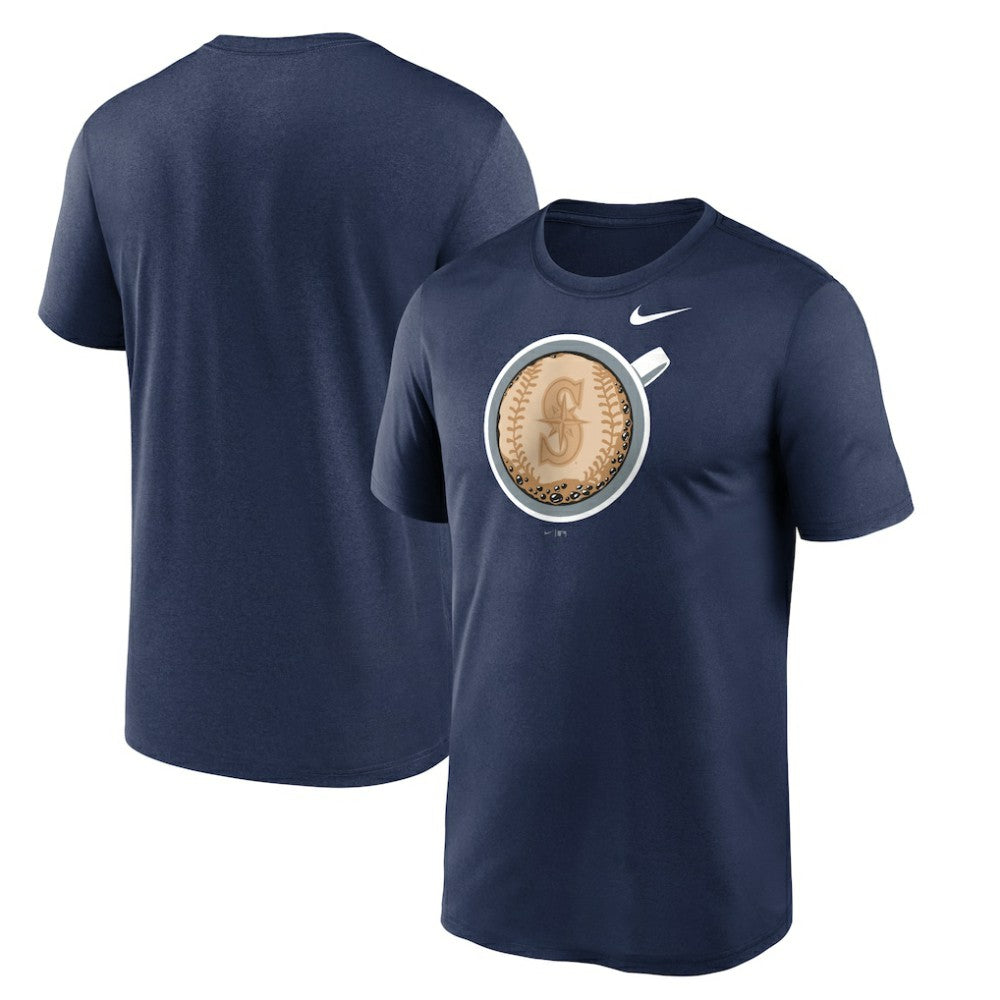 Navy Seattle Mariners Nike Coffee Hometown Legend Performance T-Shirt