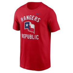 Red Texas Rangers Nike Lone Star Flag Hometown T-Shirt