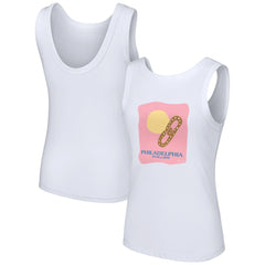 White Philadelphia Phillies Lusso Style Women's Lindy Tank Top