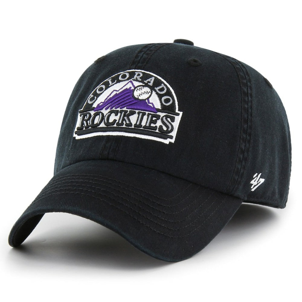 Black Colorado Rockies '47 Cooperstown Collection Franchise Fitted Hat
