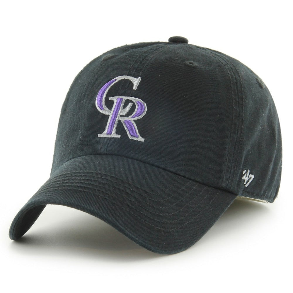 Black Colorado Rockies '47 Franchise Logo Fitted Hat