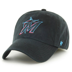 Black Miami Marlins '47 Franchise Logo Fitted Hat