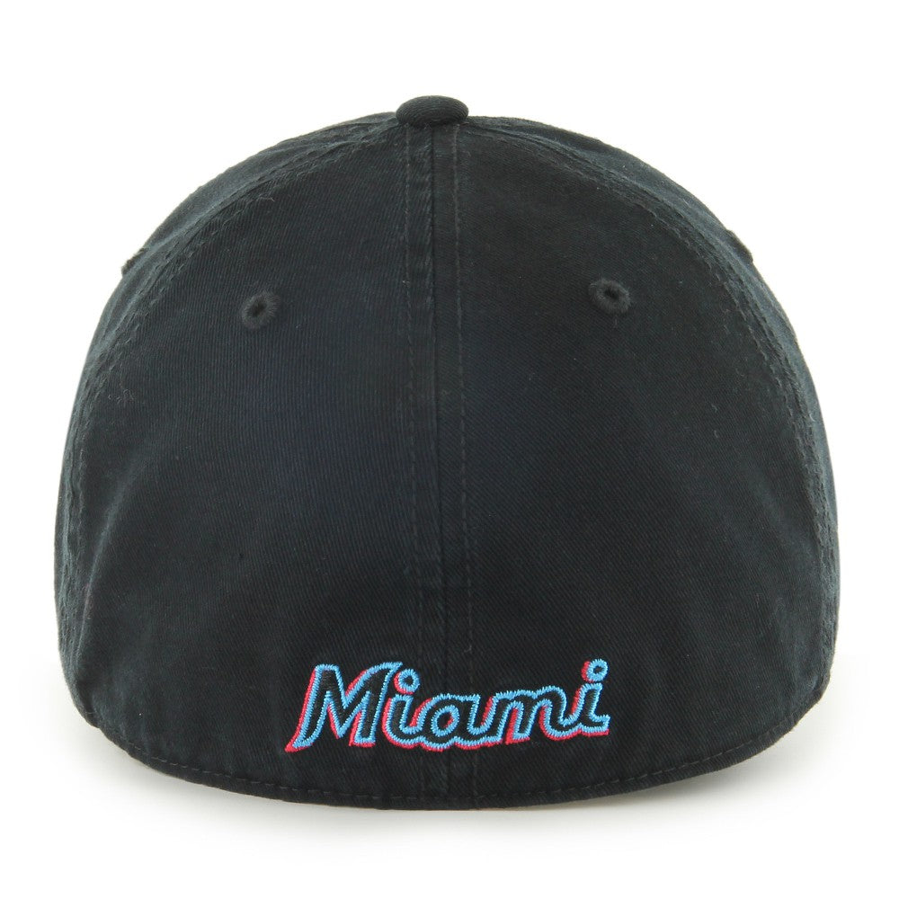 Black Miami Marlins '47 Franchise Logo Fitted Hat