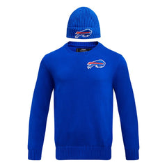 Pro Standard Crewneck Pullover Sweater & Cuffed Knit Hat Box Gift Set - Buffalo Bills Hats