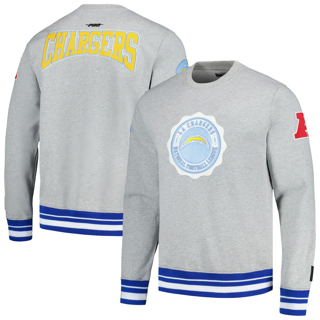 Pro Standard Crest Emblem Pullover Sweatshirt - Los Angeles Chargers Pullover