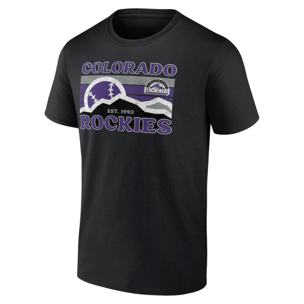 Black Colorado Rockies Hometown Mountain Scene T-Shirt