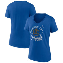 Royal Kansas City Royals Women's Hometown Retro Crown V-Neck T-Shirt