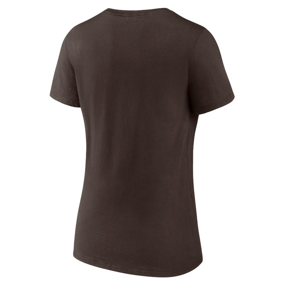 Brown San Diego Padres Women's Hometown 619 Beisbol V-Neck T-Shirt