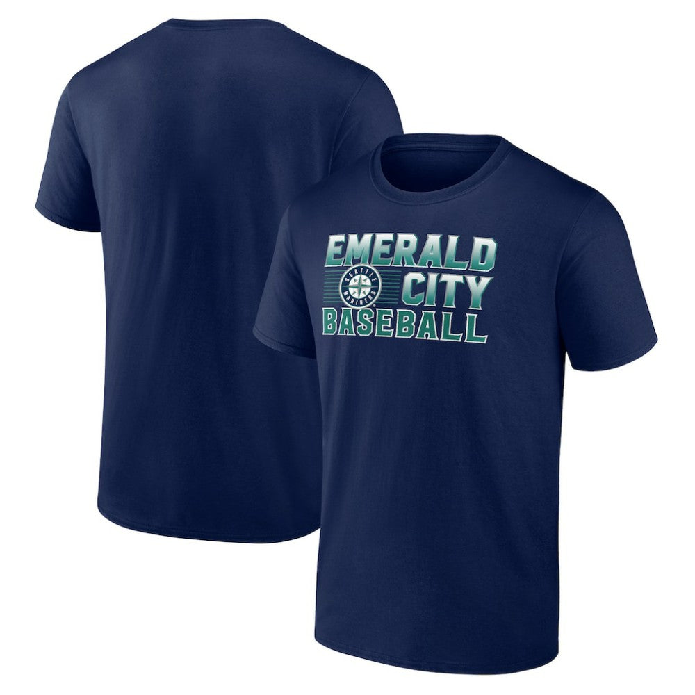 Navy Seattle Mariners Hometown Emerald Baseball T-Shirt